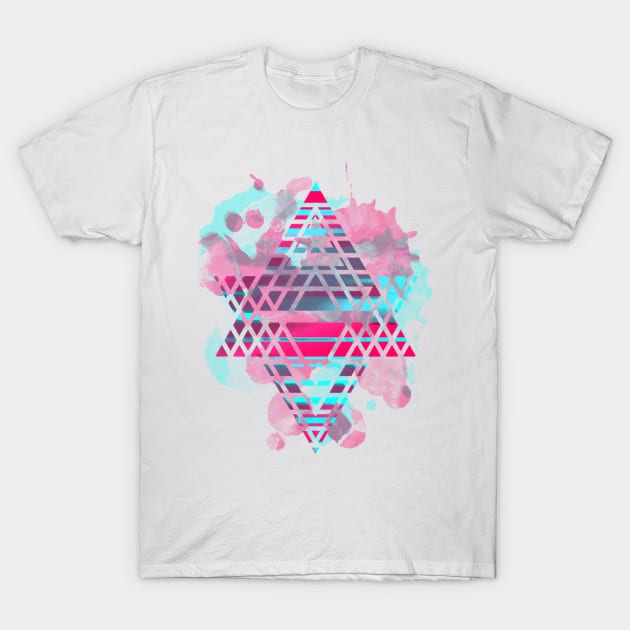 Cotton Candy Diamond Splash T-Shirt by Not Meow Designs 